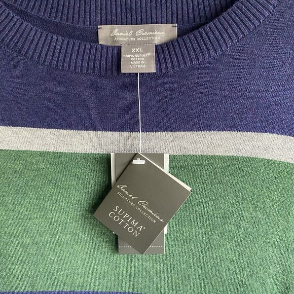 DANIEL CREMIEUX SIGNATURE MENS CASUAL SWEATER 100% SUPIMA COTTON SIZE XXL - Picture 2 of 5